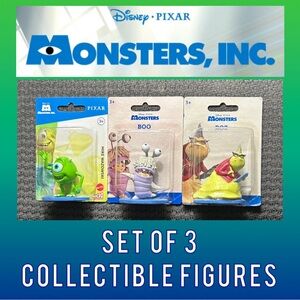 🆕 DISNEY PIXAR Set of 3 Monsters Inc Figures
